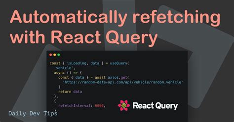 I use <b>react</b>-<b>query</b> to fetch a list of each type, i. . React query refetch from another component